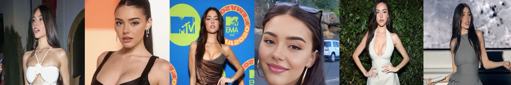 six images of a faceswapped AI model