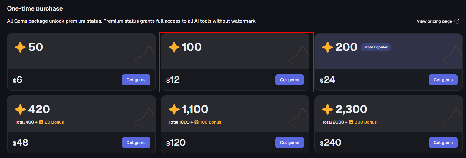 pykaso gems purchasing