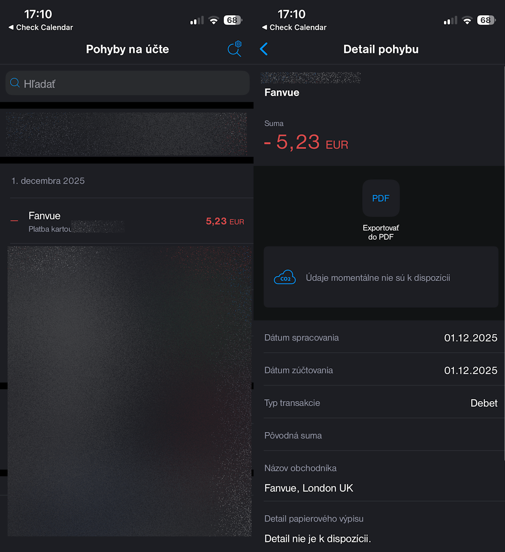 fanvue on bank statement